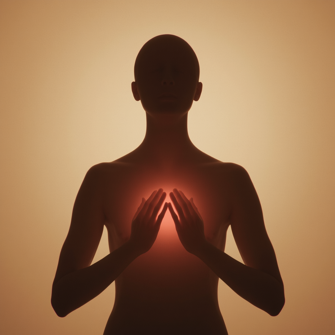 Respiration consciente avec les mains sur le cœur : un rituel simple pour le bien-être global