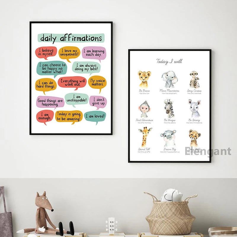 Kids Positive Affirmation Art Prints