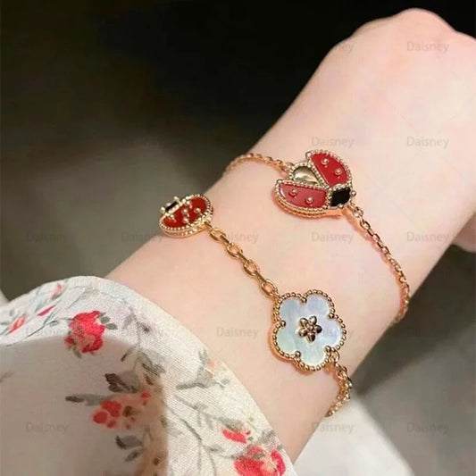 Rose gold flower bracelet