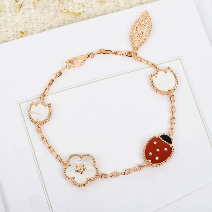 Rose gold flower bracelet