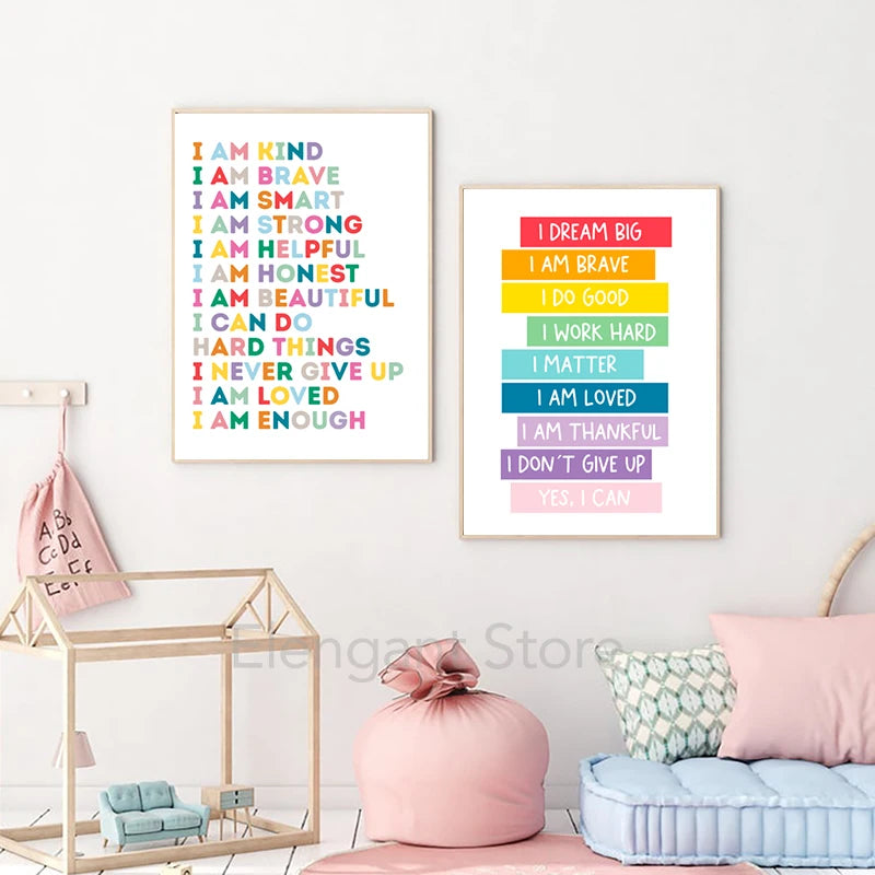 Kids Positive Affirmation Art Prints